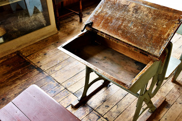 Vintage Wooden School Desk