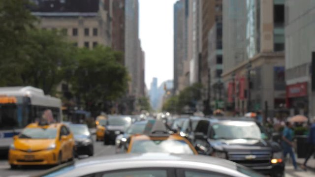 New York city traffic and commuter congestion slow motion