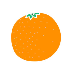 cute vector orange, for children learning, for design, illustration of books, tropical fruit, tangerine