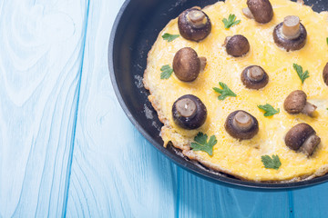 Omelette with mushroom