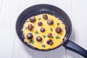 Omelette with mushroom