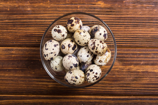 Raw qail eggs background