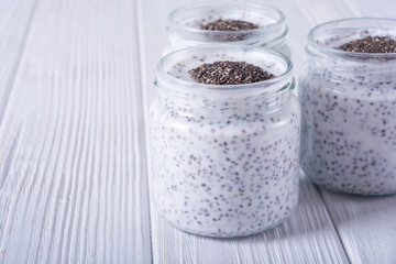 Chia seeds yogyrt pudding