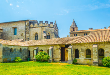 Inner courtyard of an old carthusian monastery Chartreuse de Villeneuve lez Avignon, France