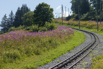 Railway in the mountain