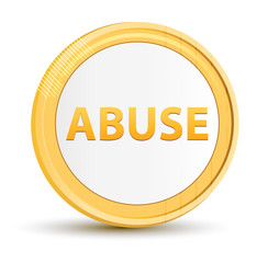 Abuse gold round button