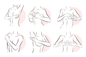 woman check her chest