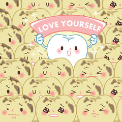 tooth with love yourself concept