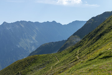 High mountain path in Chamonix France