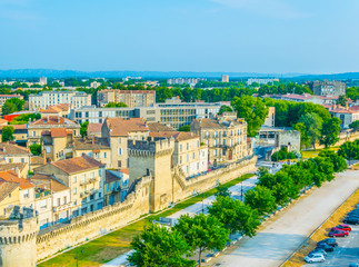 Aerial view of Avignon, France