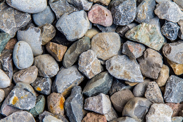 Stones of building rubble as background