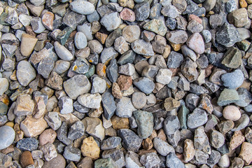 Stones of building rubble as background