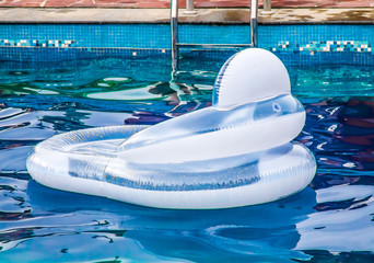 Inflatable balloon for swimming in the water in the pool