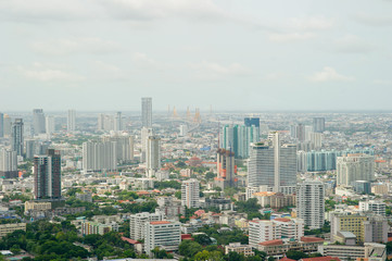 Fototapeta na wymiar top view of the city, building of bangkok, cityscape