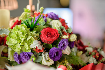 wedding decoration flower background,  colorful background, fresh rose, bunch of flower