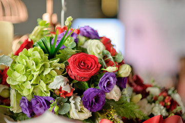 wedding decoration flower background,  colorful background, fresh rose, bunch of flower