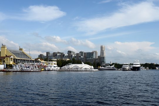  View of the Water Stadium at Khimki Reservoir in Moscow