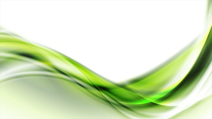 Fototapeta na wymiar Green abstract flowing dynamic waves background