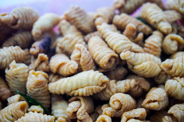 Kuih siput  for eid mubarak celebration in Malaysia. Muslim festival called as hari raya