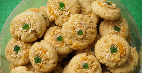 Cookies for eid mubarak celebration in Malaysia. Muslim festival called as hari raya