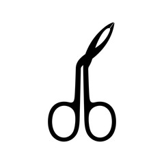 Scissors style eyebrow tweezers