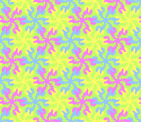 Colorful summer background with flowers. Seamless pattern.