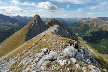 Wandern gegenüber vom Falschkogel auf dem Maldongrad