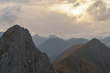 Wandern gegenüber vom Falschkogel auf dem Maldongrad