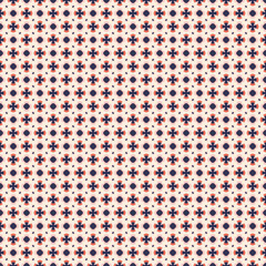 Retro geometric pattern in repeat. Fabric print. Seamless background, mosaic ornament, vintage style. 