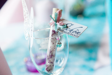 Tischschmuck Pastel Gastgeschenk zur Hochzeit