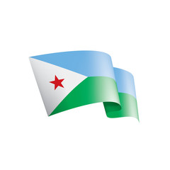 Djibouti flag, vector illustration on a white background