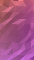 Abstract triangle geometrical pink background. Geometric origami style with gradient. 3D illustration