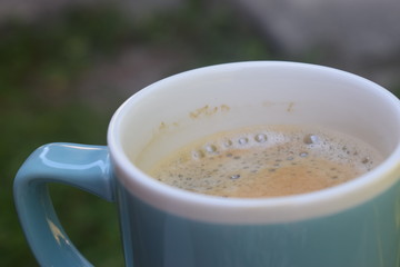 Frisch aufgebrühter Kaffee mit Schaum