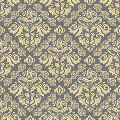 Fototapeta premium Classic seamless pattern. Traditional orient ornament. Classic vintage golden background