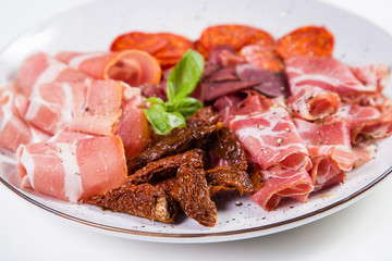 antipasti isolated on white