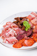 antipasti isolated on white