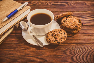 Coffee Break - Notepad and Pen along with coffee 