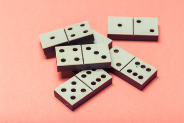 Closeup of domino game