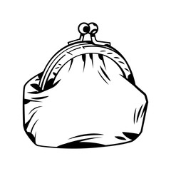 Purse in comic style