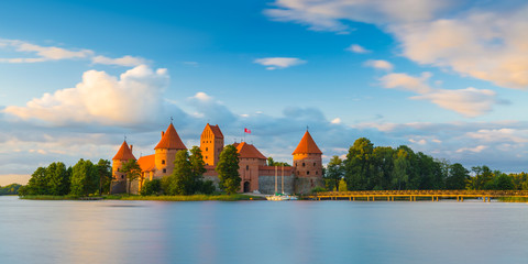 Old castle in sunset time. Trakai, Lithuania, Eastern Europe © proslgn