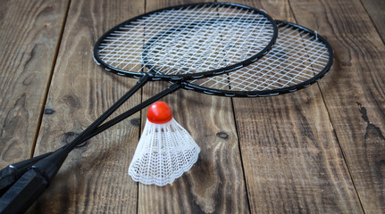 a badminton rocket and for a game badminton