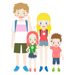 外国人観光客家族　１