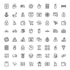 Online supermarket flat icon