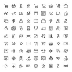 Online supermarket flat icon