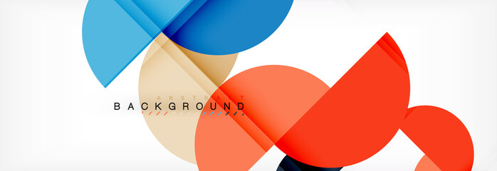 Fototapeta na wymiar Circle modern geometrical abstract background illustration