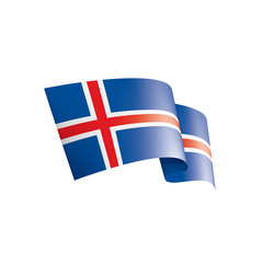 Iceland flag, vector illustration on a white background