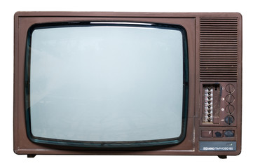The old TV on the isolated
