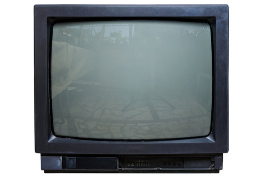 The old TV on the isolated