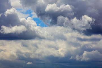 Fototapeta premium Clouds on a blue sky as a background
