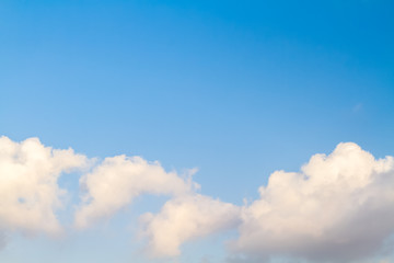 White clouds on a blue sky, cloudy sky